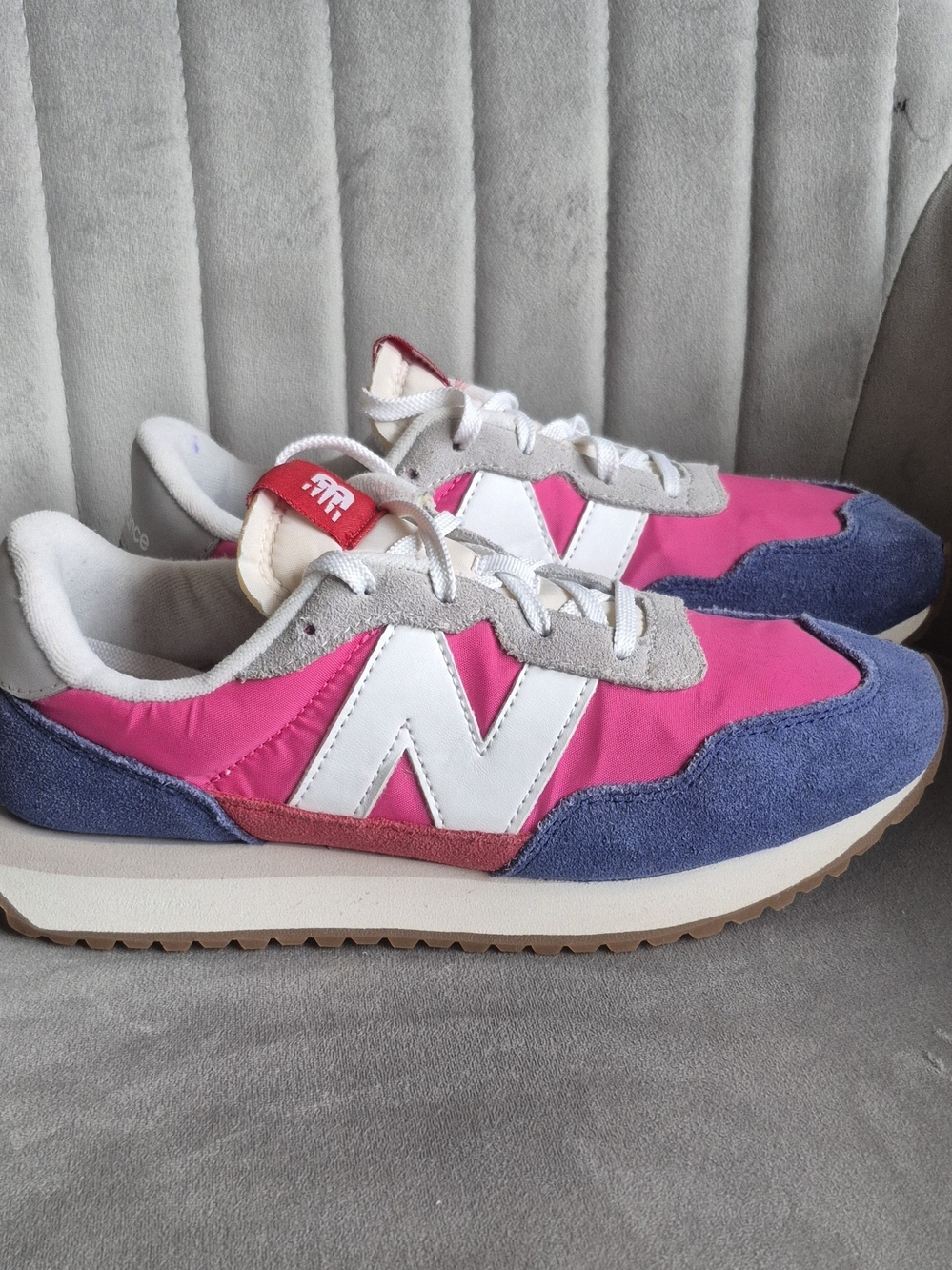 New Balance Women’s Pink, Blue & White Retro Runner Sneakers